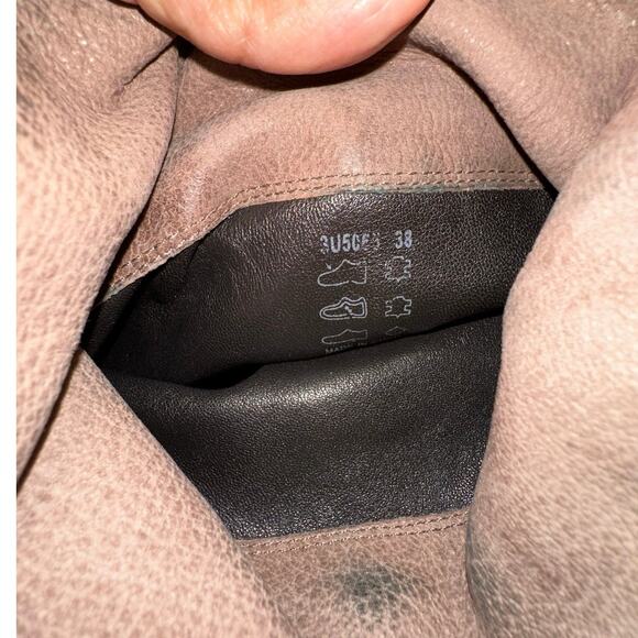 Prada Sport Women's Brown Slouchy Suede Mid Calf Flat Pull On Boots Size 38/US7 - Picture 10 of 10